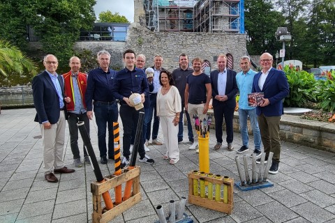 Zweites Feuerwerk an der Burg in Bad Lippspringe